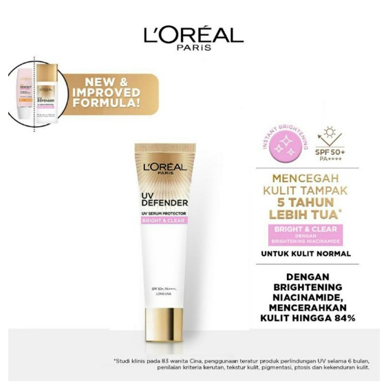 L'Oreal Paris UV Defender Serum Protector Sunscreen - 15ml 50ml SPF50+/PA++++(Sunblock Loreal)