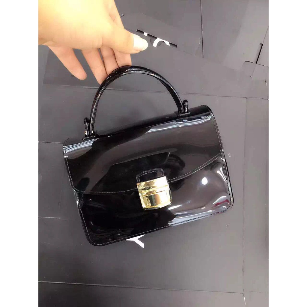 FYGALERY FYG1014 Tas Slingbag Wanita Jelly Polos Woman Handbag Glossy Fashion Murah