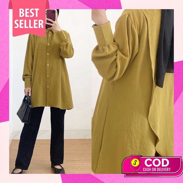 Tunik Terbaru Pissa Atasan Tunik Remaja Baju Wanita Syari Busana Muslim Wanita Terbaru Dress V0Z9 El
