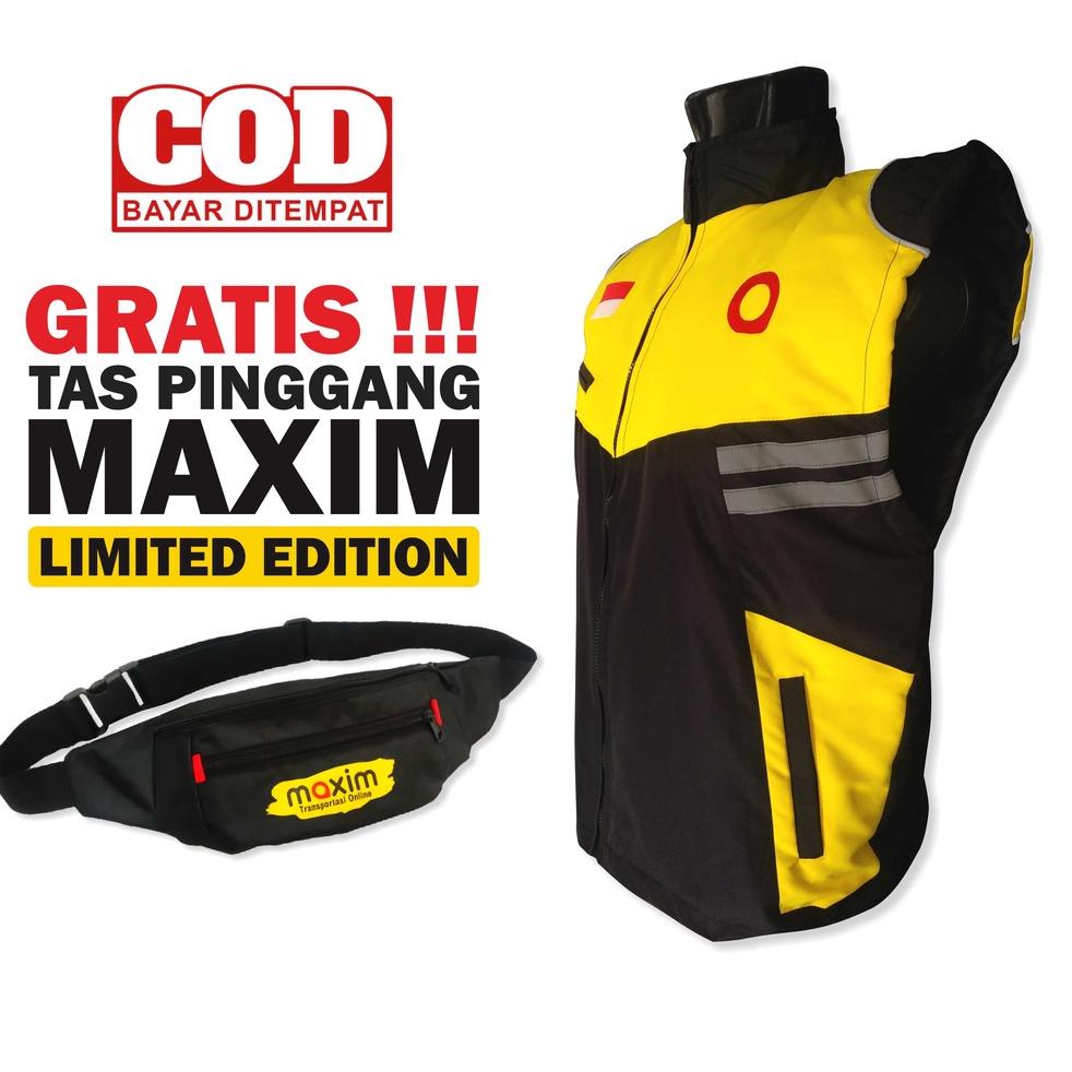 SPECIAL PRICE Rompi Terbaru Maxim Driver Gratis Tas Pinggang Keren Waistbag Waterproof