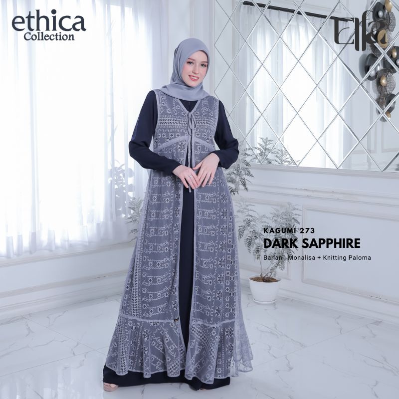 Ready stok / Gamis ethica kagumi 273 dark saphire