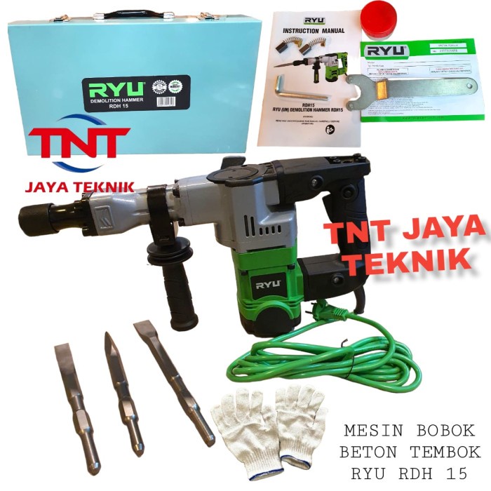 Mesin Bor Bobok Tembok Beton Ryu Rdh 15 / Demolition Hammer Ryu Rdh15