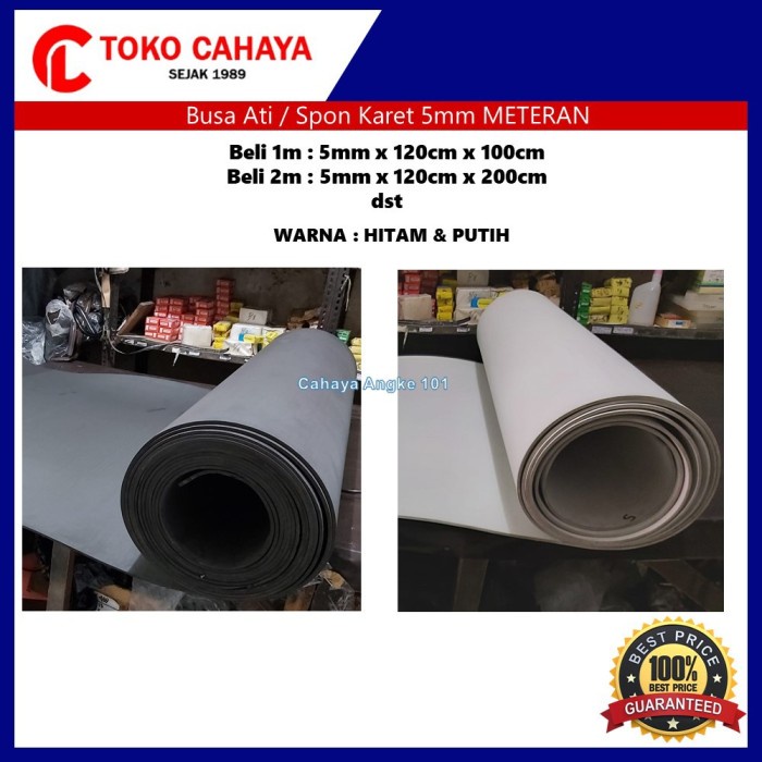 Terlaris Busa Ati Eva Spon Ati 5Mm Meteran Hitam Putih