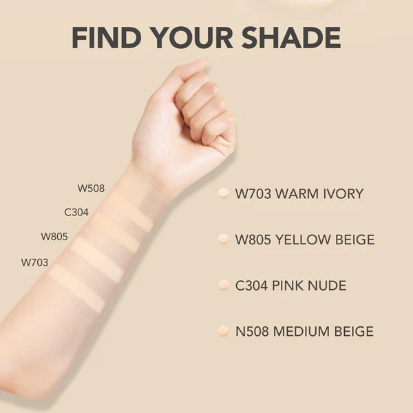 YOU NoutriWear+ Silky Pressed Foundation Full Coverage | Oil Control &amp; Tahan Lama 24 Jam SPF 25PA+++