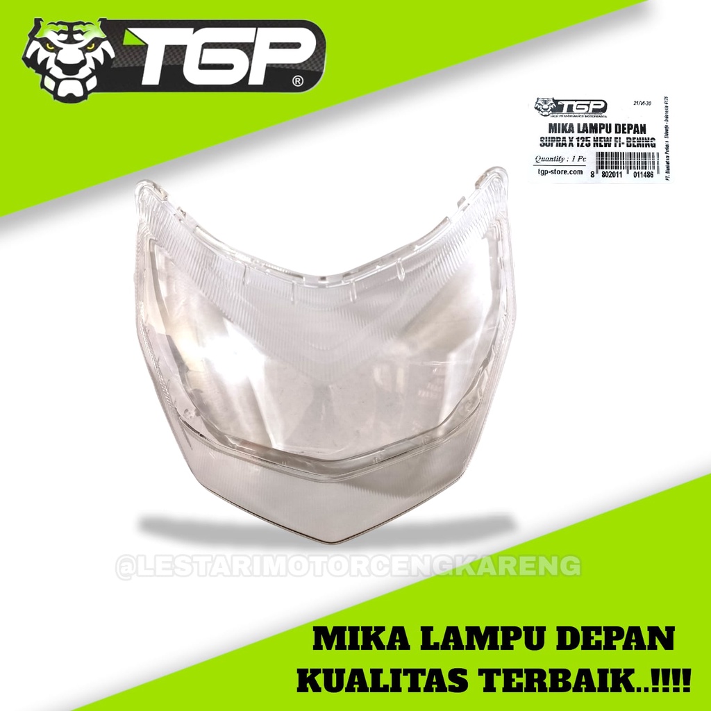 KACA MIKA LAMPU DEPAN SUPRA X 125 NEW BATMAN 2007 - 2014 TGP TEBAL