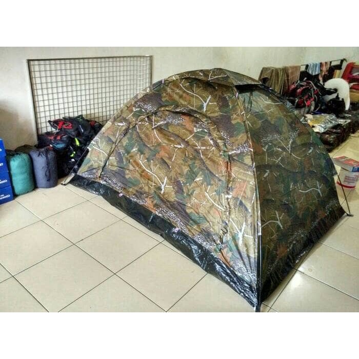 tenda dome camping camo loreng 2-3 orang