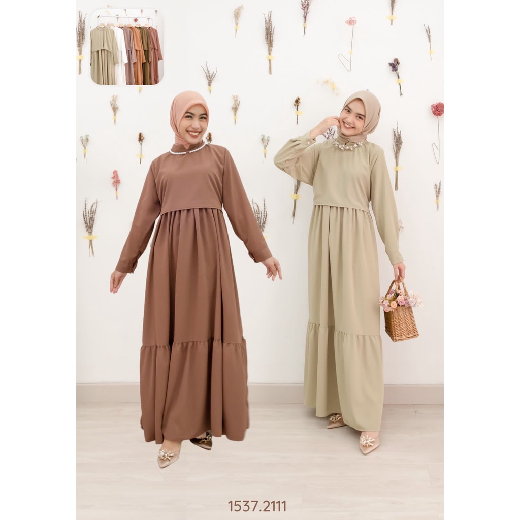 GAMIS WANITA POLOS BAHAN WOLFIS