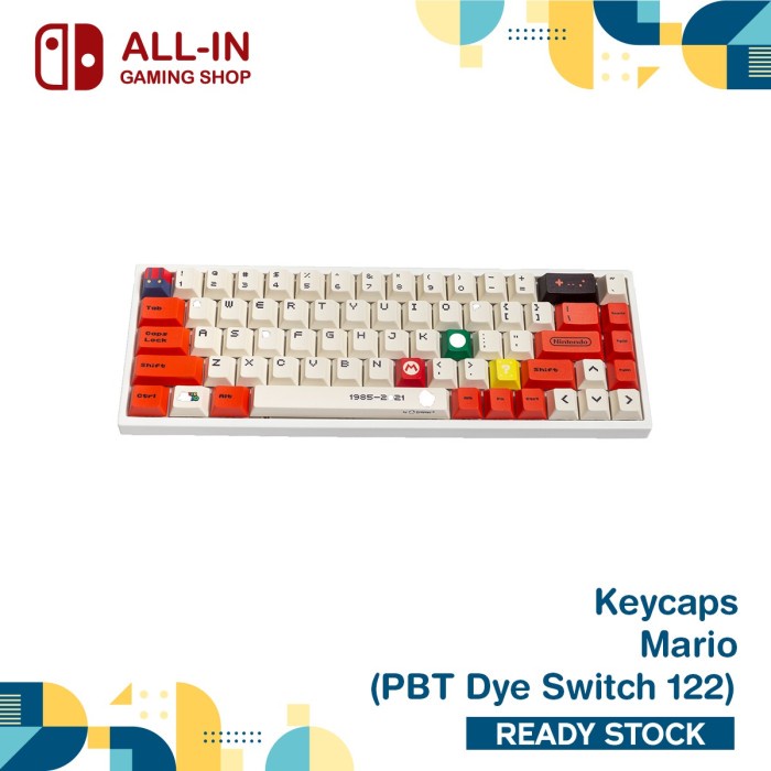Best Seller Keycaps Mario Pbt Dye Sub Switch 122 Mechanical Keyboard