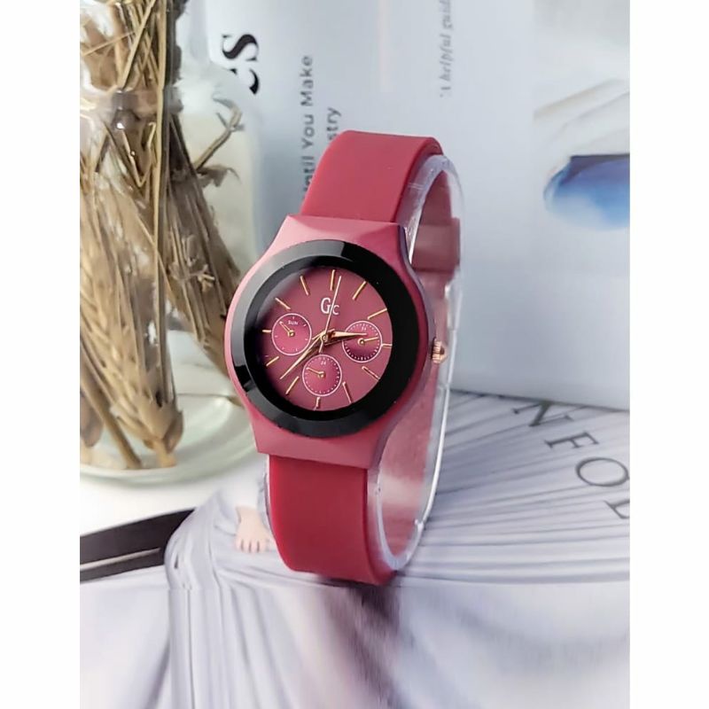 Jam Tangan GC Wanita Rubber Halus Terlaris Kasual Bisa COD