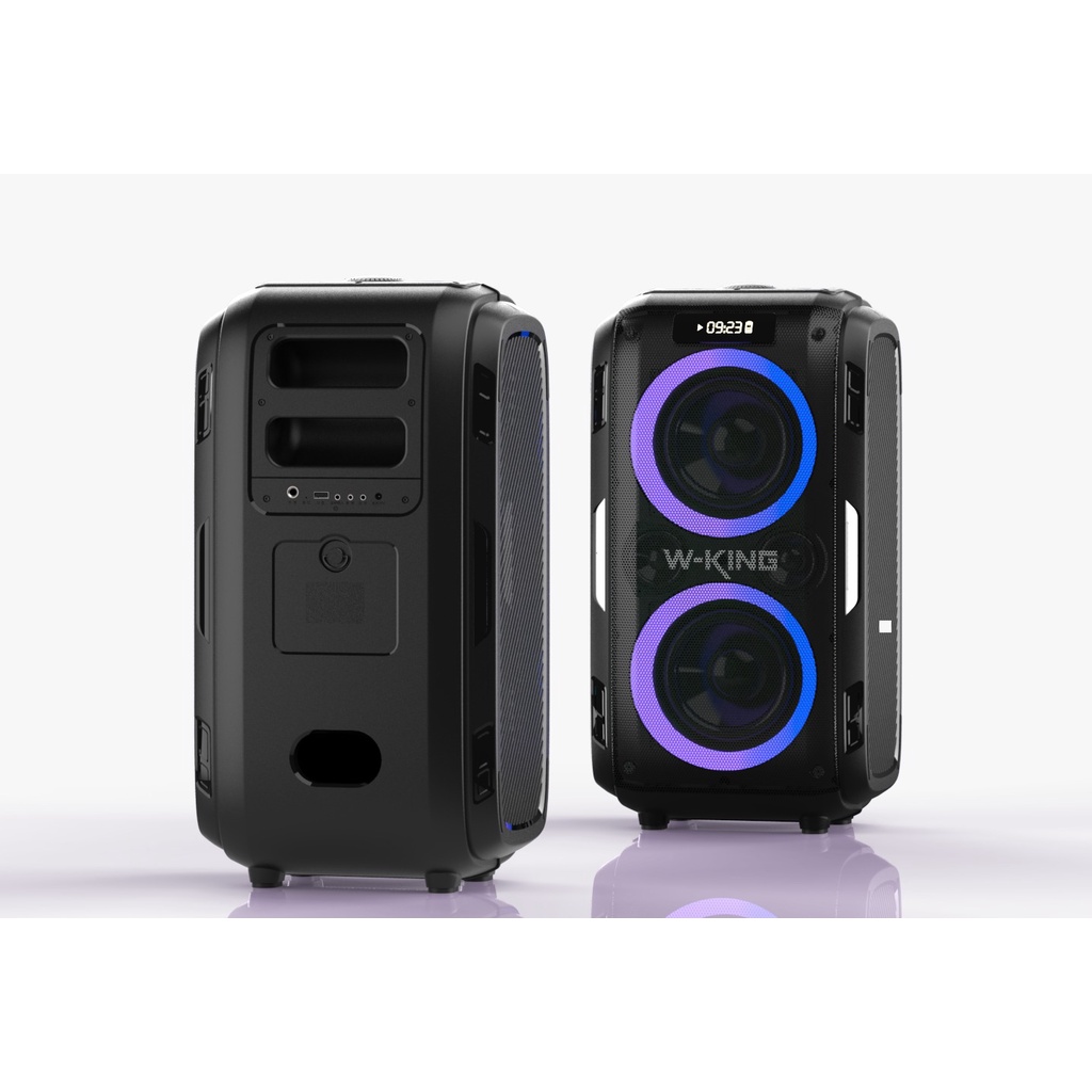 WKING T9 Pro + 2 Mic Speaker Karaoke Bluetooth Wireless Portable Party TWS W-King Super Bass