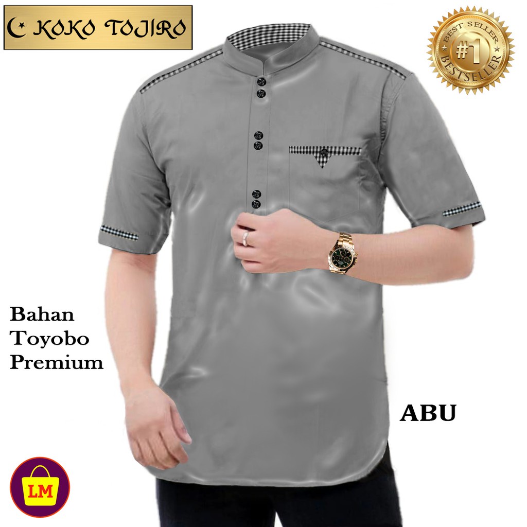 RASYID- BAJU KOKO KEMEJA KURTA PRIA LAKI LAKI DEWASA REMAJA UKURAN M L XL XXL JUMBO LENGAN TANGAN PE