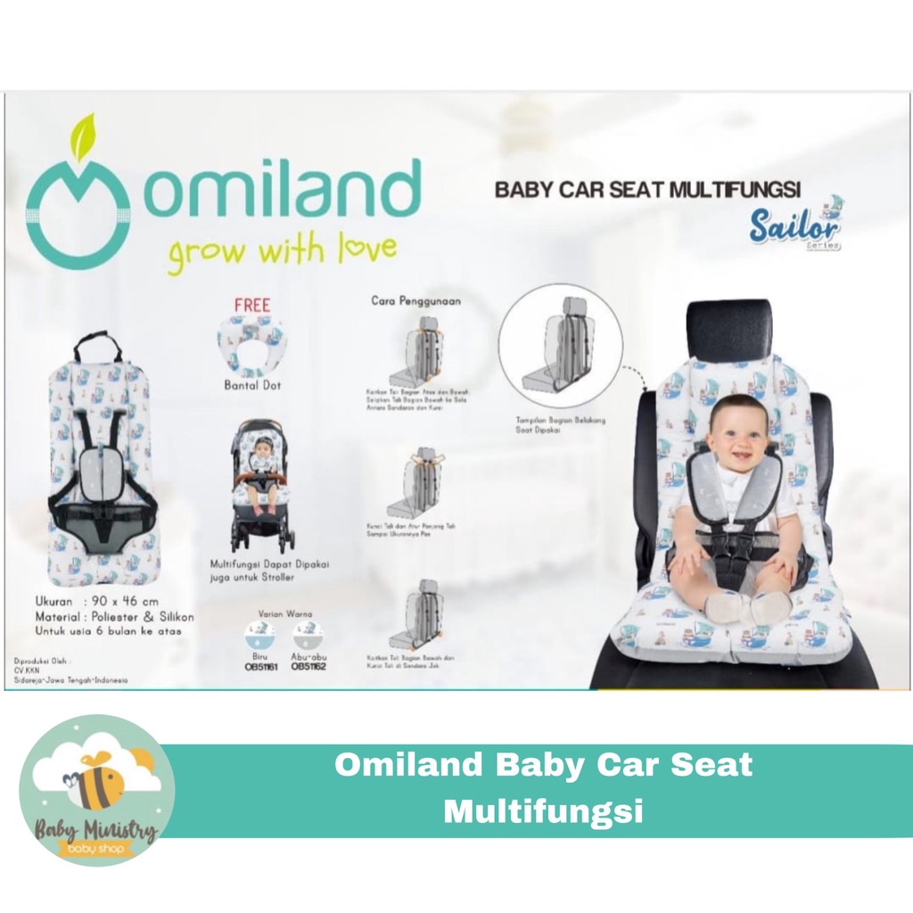 (NEW) OMILAND BABY CARSEAT MULTIFUNGSI / EMPUK / CARSEAT EMPUK /TRAVEL / DI LIPAT / DAKRON / TEBAL / NYAMAN / CARSEAT BAYI / DUDUKAN MOBIL / DUDUKAN MOTOR / DUDUKAN EMPUK BAYI