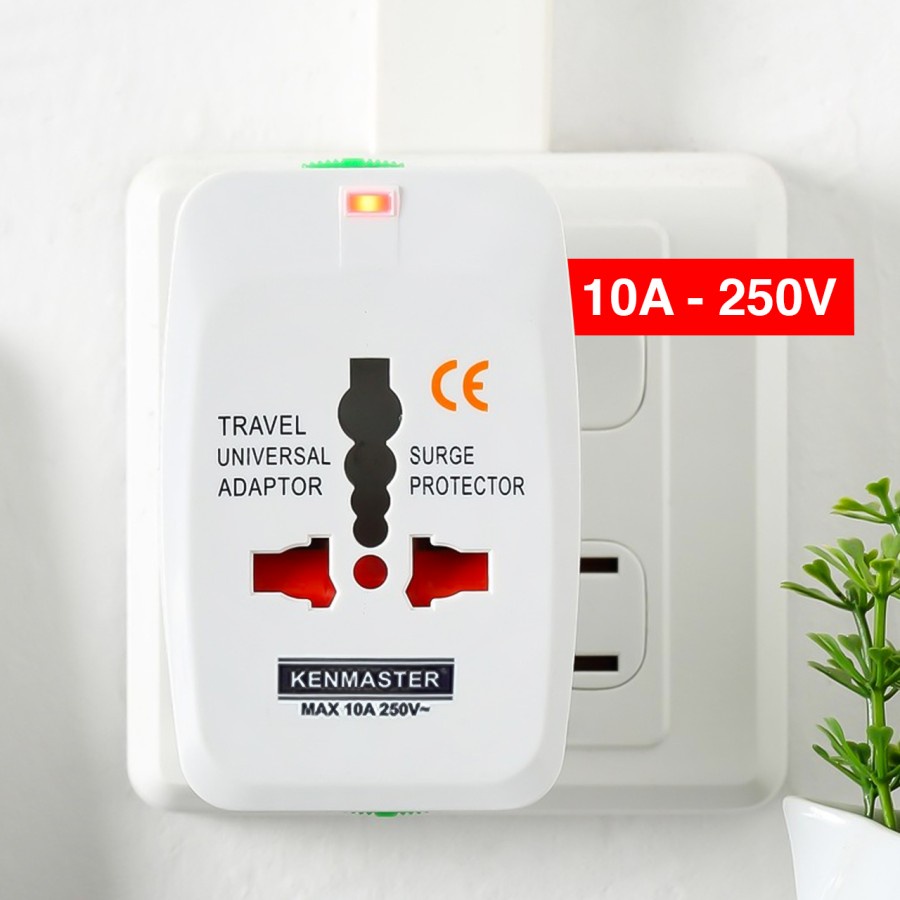 Kenmaster UNIVERSAL S0203 Steker adapter Colokan Listrik  Adaptor Stop Kontak KM 931
