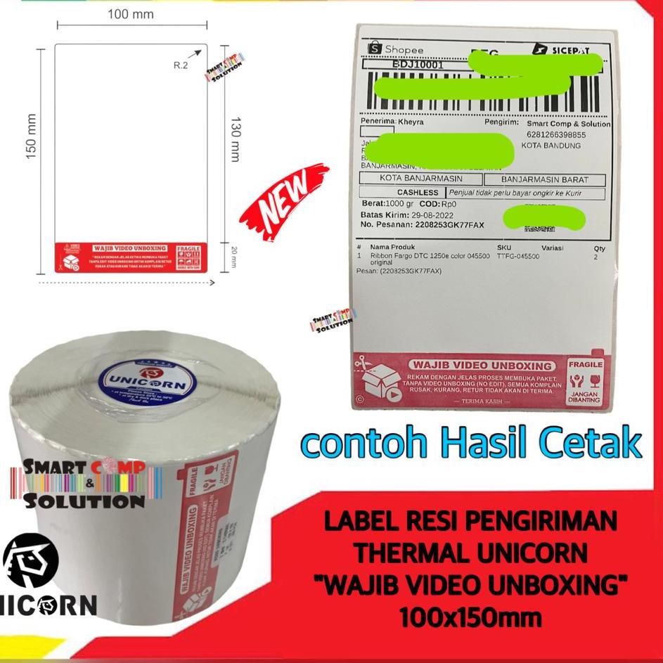 

Pusat Diskon Stiker Label Resi Alamat Market Place mm Direct Thermal Isi 300 TANPA RIBBON resi AWB A6