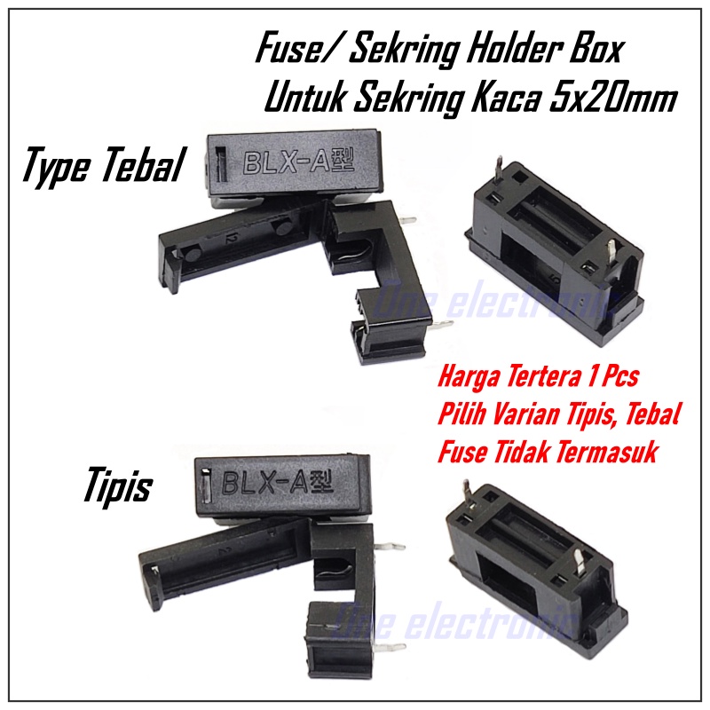 PCB Fuse Holder bulat 5x20mm Box Kotak Sekring Tempat Sekering Kaca BLX-A Power Supply Amplifier Aud