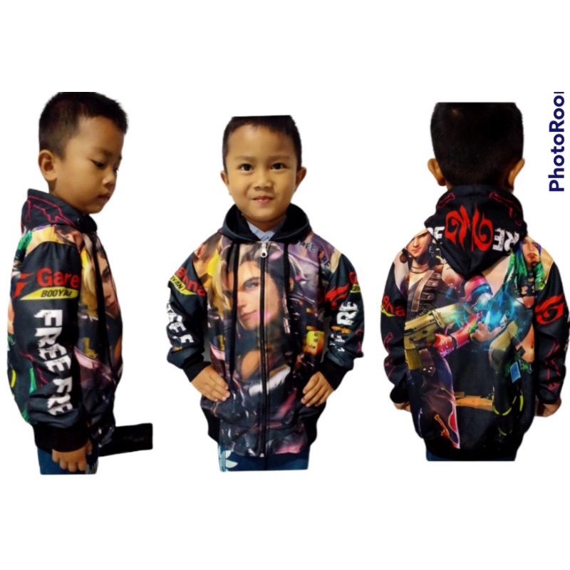 SWEATER/HOODIE ANAK FULL PRINTING MOBILE LEGENDS &amp; FREE FIRE USIA 5 - 10 TAHUN MURAH