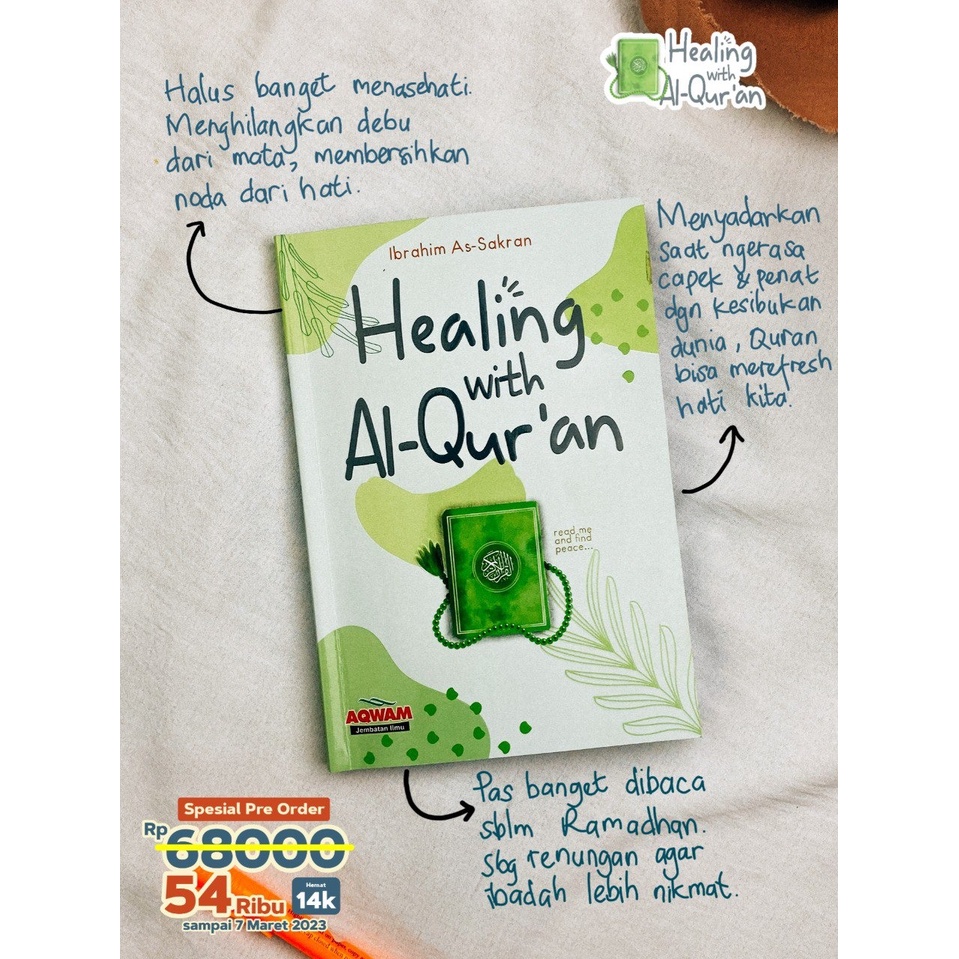 Promo Buku HEALING WITH AL-QURAN Terjemah Kitab Raqaiq AlQuran Ibrahim sakran Penerbit Aqwam ORI