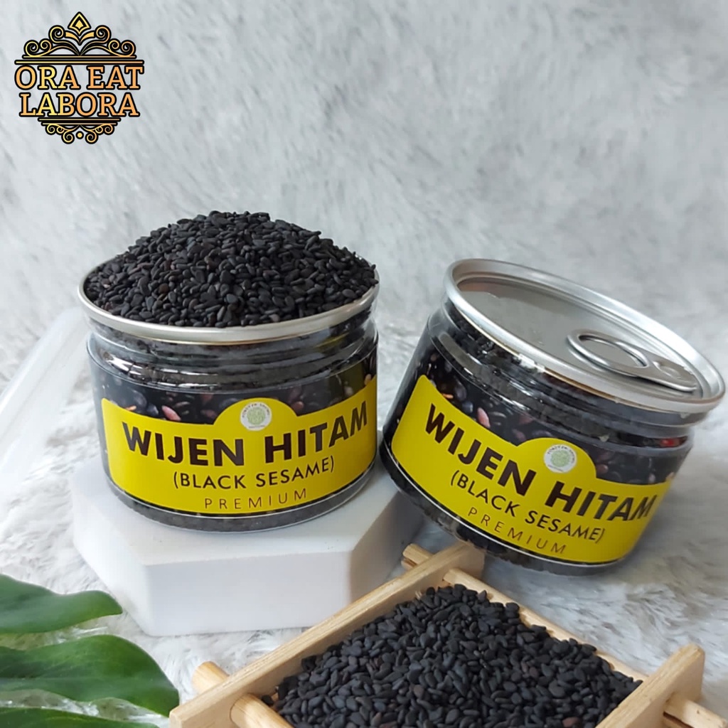 

Can Wijen Hitam Organik Natural Black Sesame Kualitas Premium - Ora Eat Labora