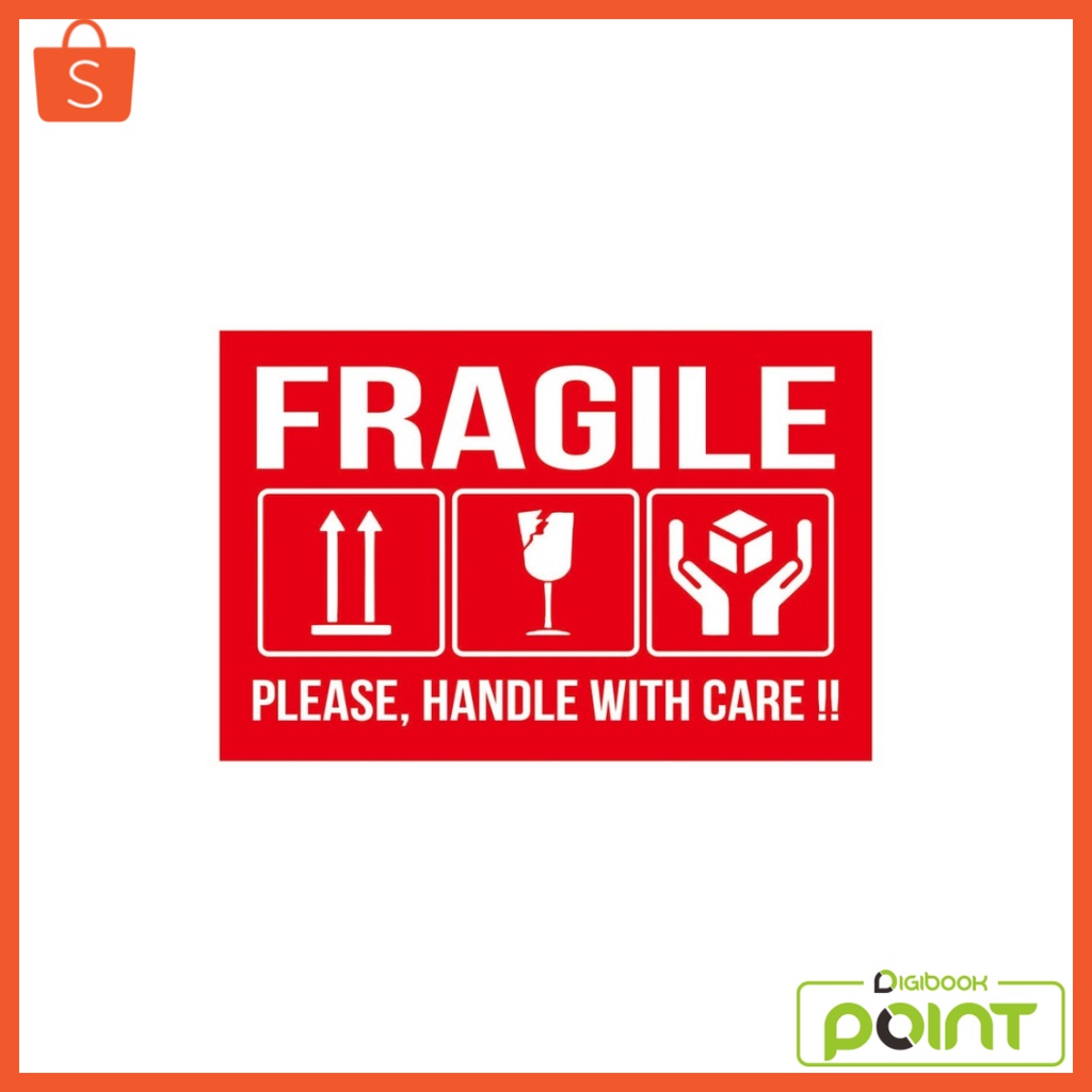 

Sticker Handle With Care Fragile Label 13 x 11 cm Sticker Chromo