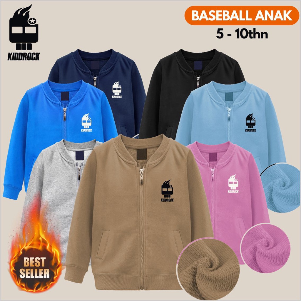 TERBARU !! COD Jaket Baseball Bomber Anak Laki-laki Perempuan KATUN Tebal