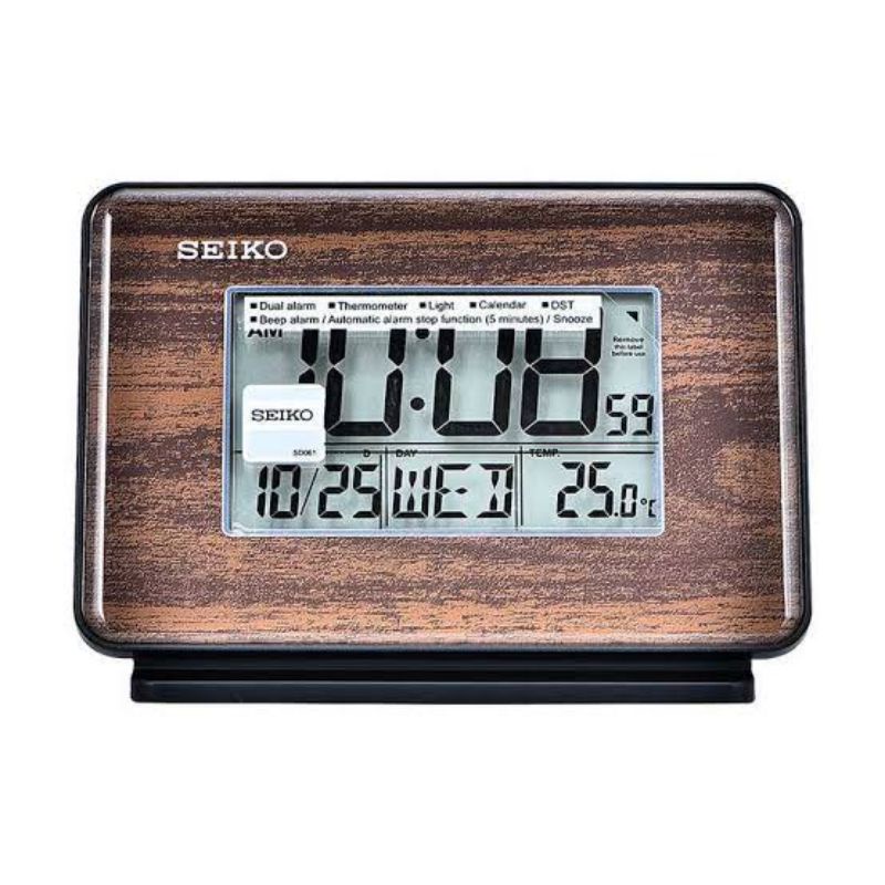 SEIKO JAM MEJA DIGITAL QHL 068 WEKER ALARM