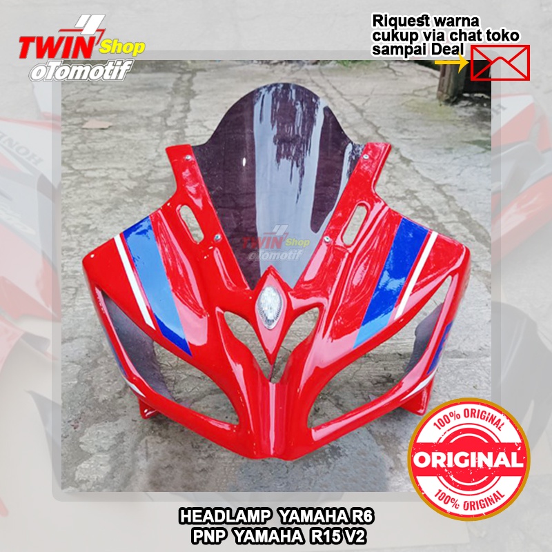 HEADLAMP  YAMAHA R6 UNTUK YAMAHA  R15V2, TOPENG R15V2 MODEL R6