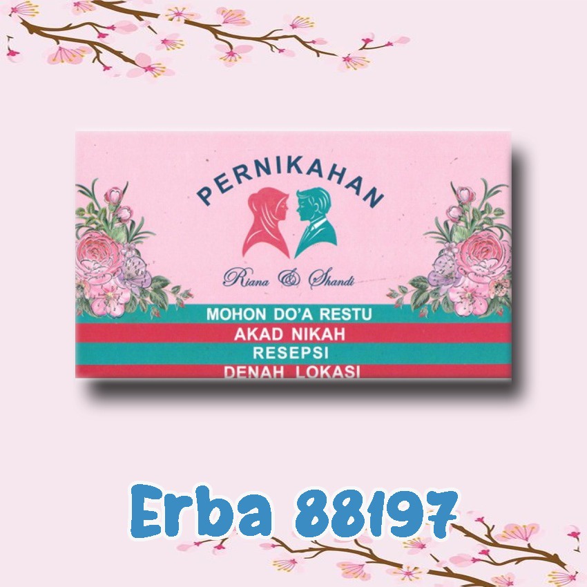 

Undangan Pernikahan & Khitanan ERBA 88197 / UNDANGAN KOSONGAN / BLANGKO + CETAK / HARGA MURAH BERKUALITAS