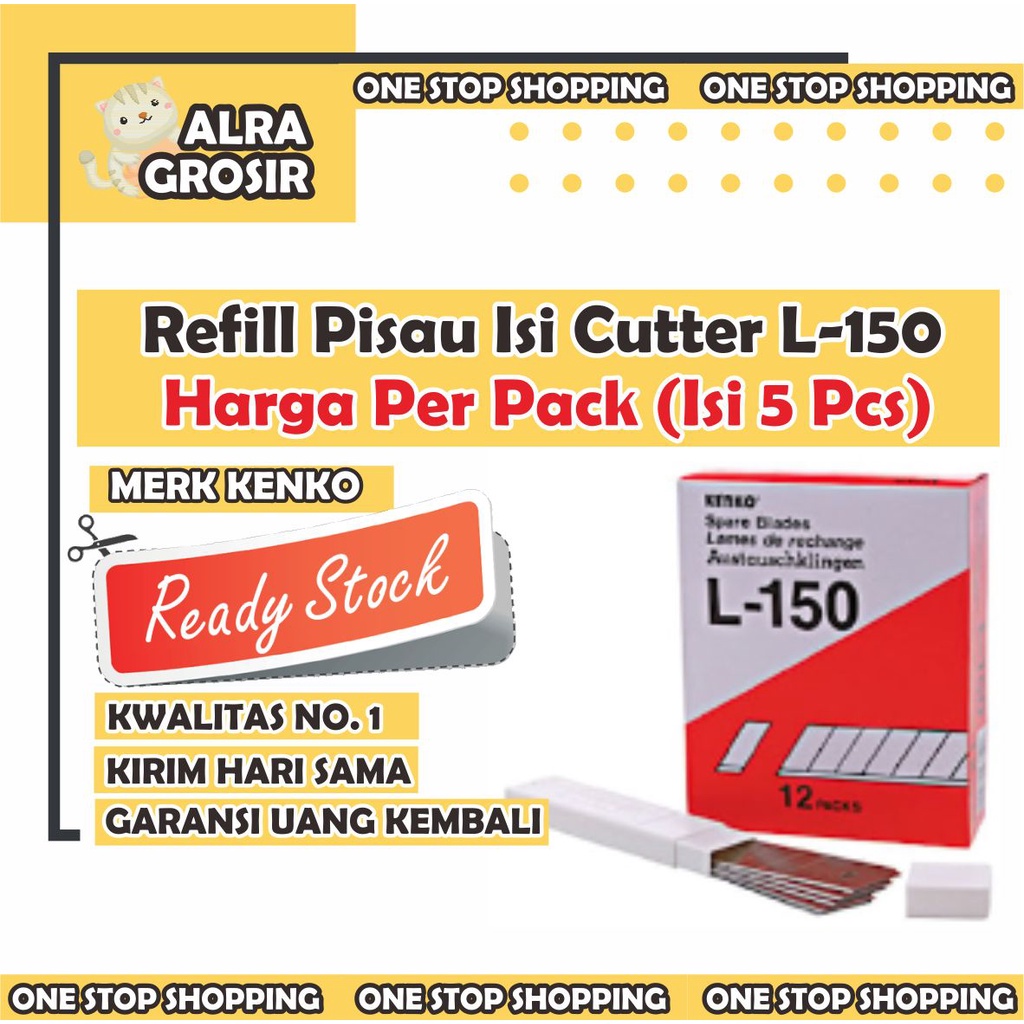 

KENKO REFILL SPARE BLADE L150 - ISI CUTTER BESAR L-150 - ISI PISAU CUTER L 150 - ISI KATER Refil isi Cutter Cuter Besar Kenko L-150 1tube Bagus Murah READY STOCK