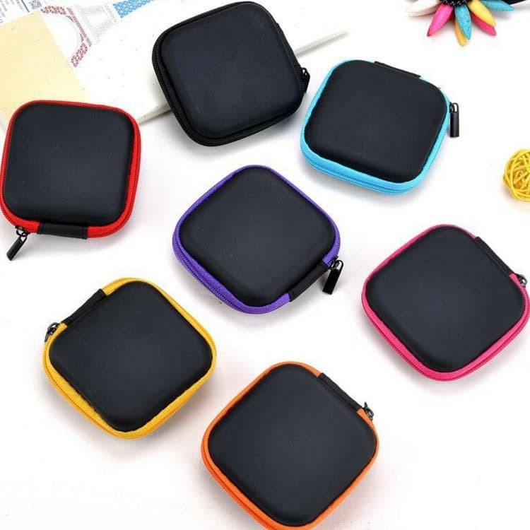 ONLYONE12 Dompet Tempat Penyimpanan Hands Free Kosmetik Kecil Pouch Earphone / Dompet koin / Dompet Headset / Dompet Aksesoris / Pouch MIni