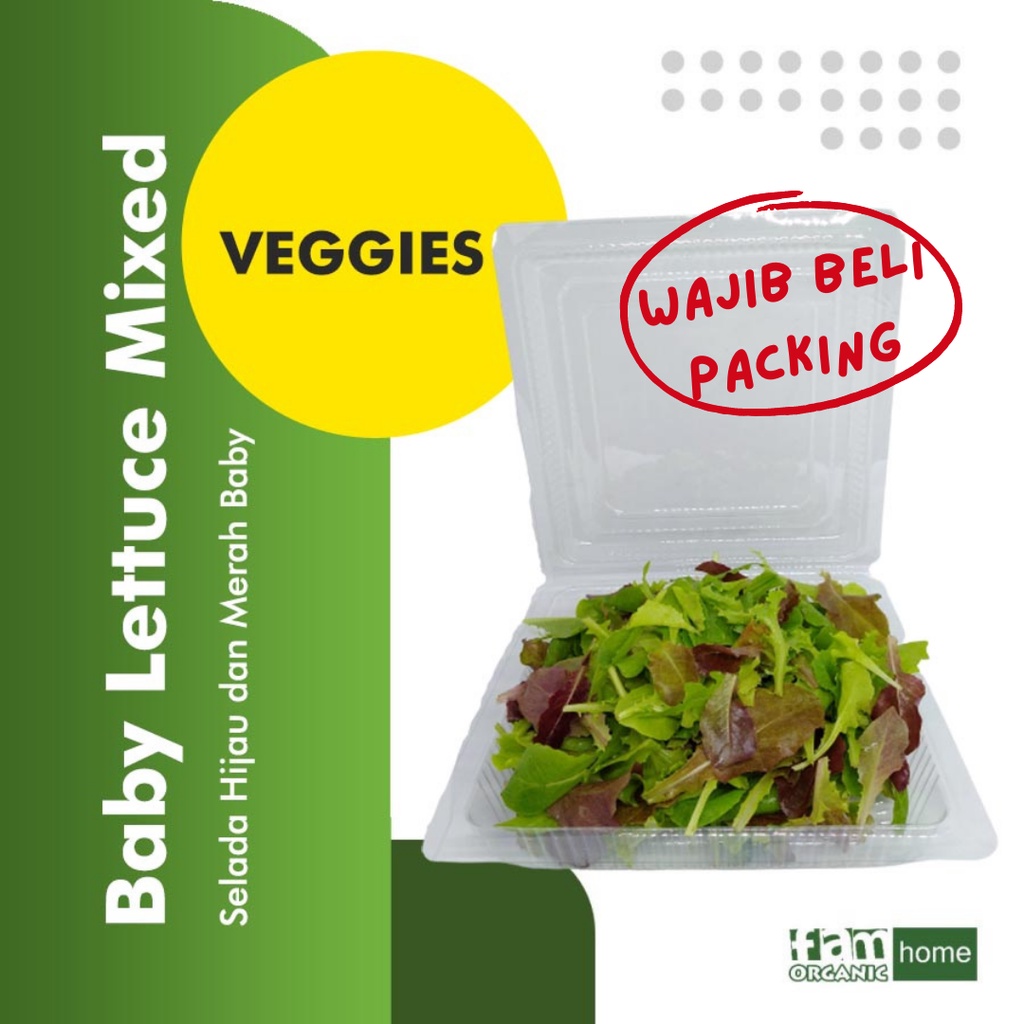 

Baby Lettuce Mixed Selada Muda Varian Hijau & Merah FAM Organik