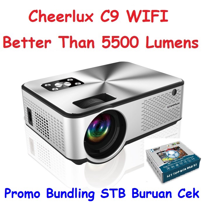 Cheerlux C9 Mini LED Projector Proyektor TV Tuner + WIFI