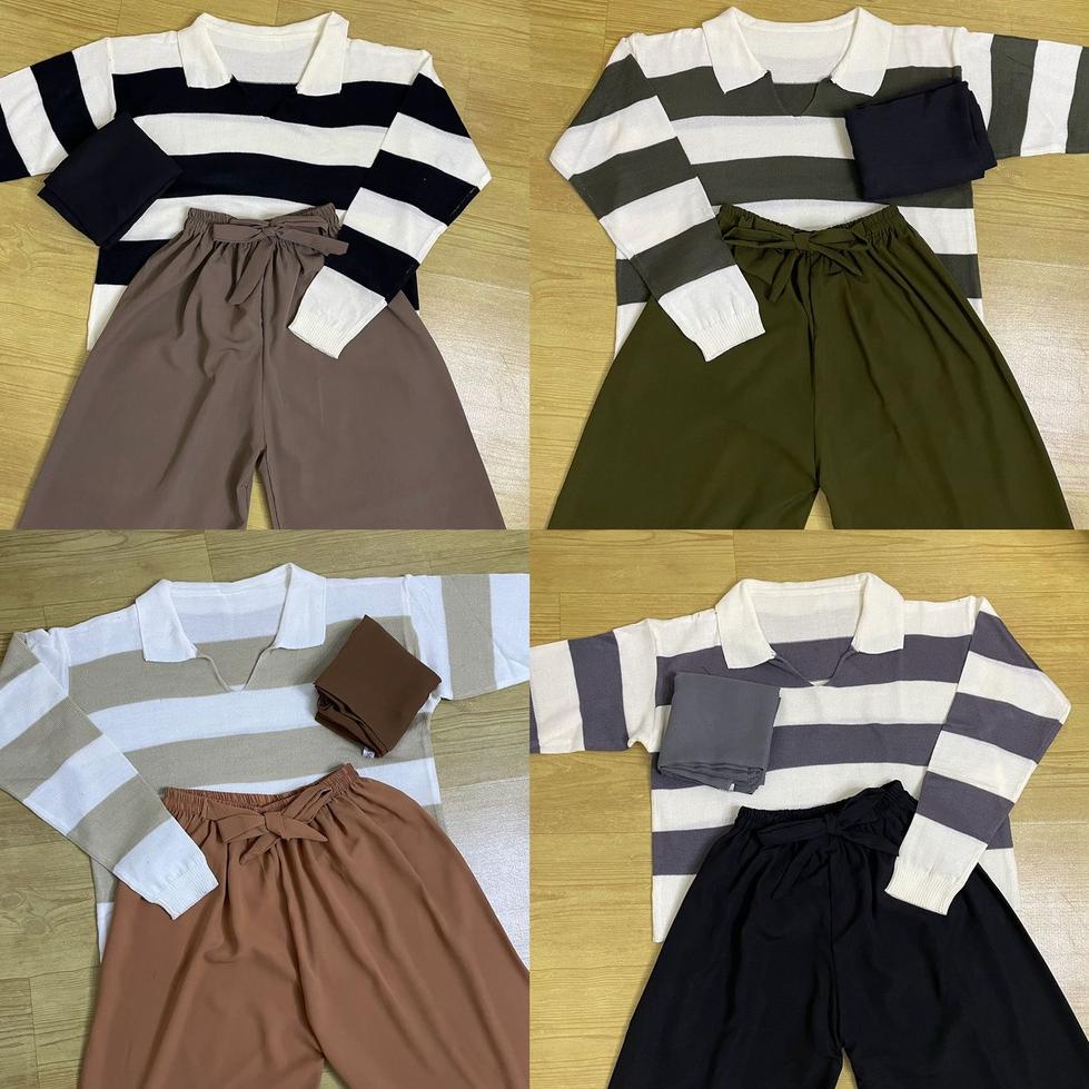 TERBARU ONE SET FUJI (HIJAB+SWEATER+KULOT)