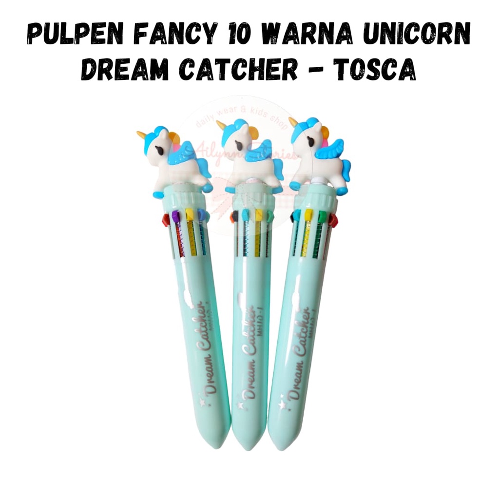 Pulpen Fancy Cetek 10 warna unicorn &amp; BT21