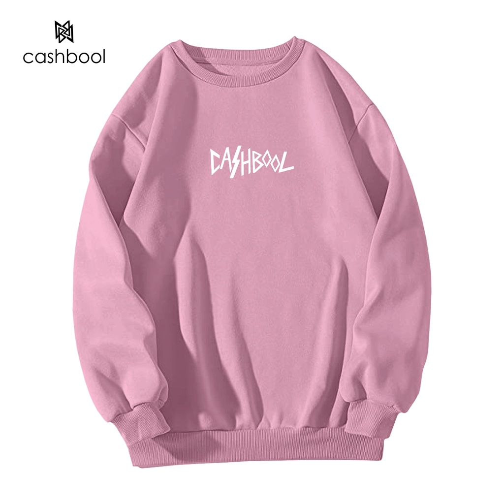 CASHBOOL Slayer Font Print Fleece Pullover Unisex Basic Crewneck Sweater  Vallina - XXL Oversized Plain Basic Sweater Crewneck Polos Premium Sweat Terry Outerwear Korean Style Remaja Wanita