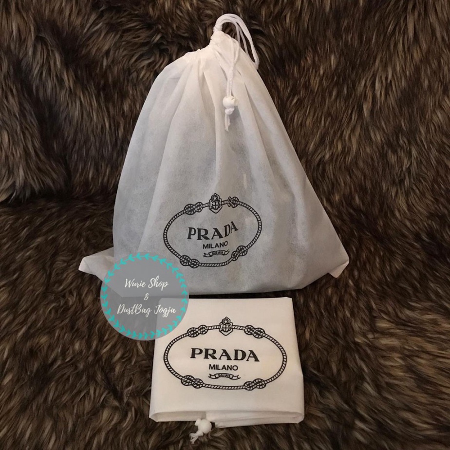 DB PRADA DustBag Pengganti Sarung Tas Pelindung Debu Serut Dust Bag DB Branded