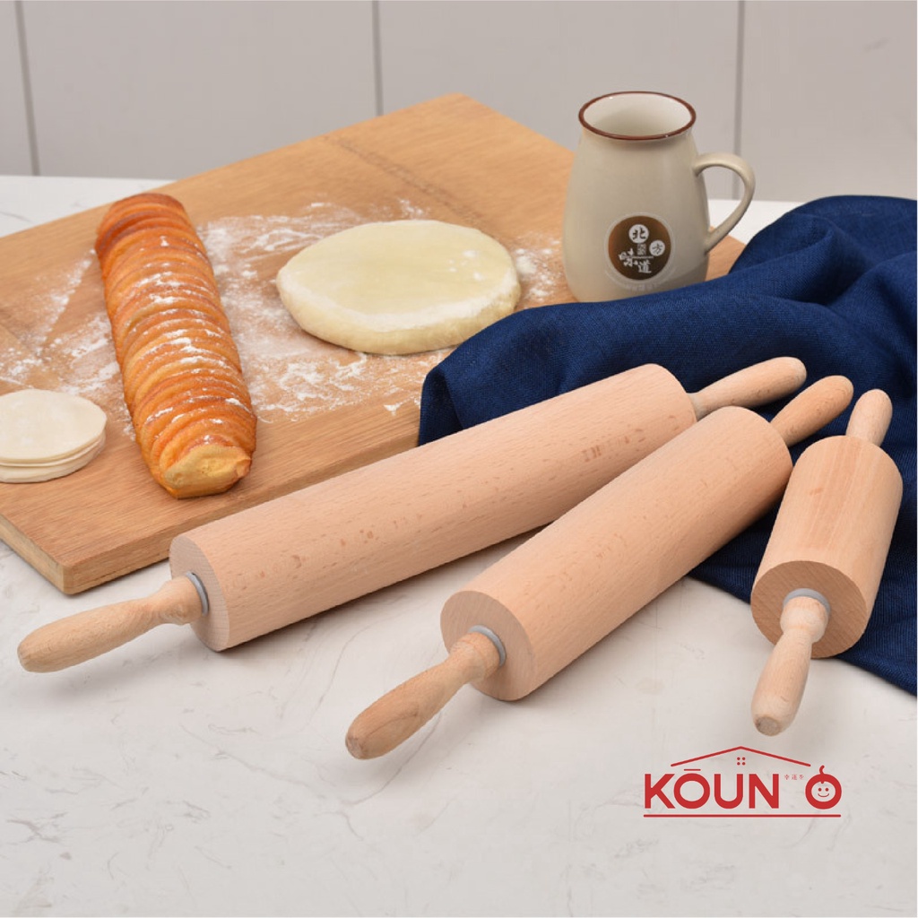 Rolling Pin Penggilas Adonan Roti Rol Kue Gilingan Adonan Kue Kayu Mahoni