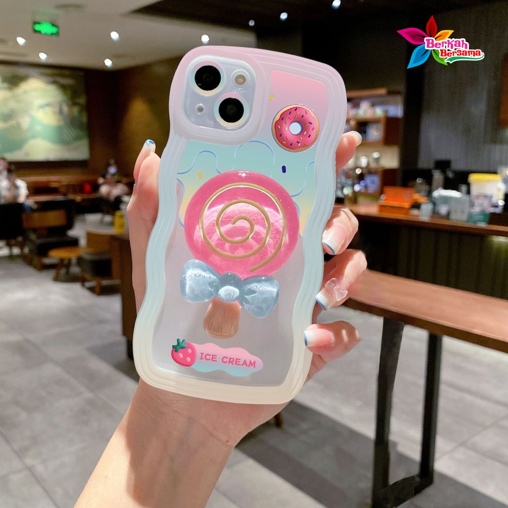 SS275 SOFTCASE ICE CREAM BUTTER WITH CANDY POPSOCKET FOR OPPO A3S A1K A5S  A7 A12 F9 A11K  A15  A15S A35 A16 A16S A17 A17K A36 A76 A37 NEO 9 A39 A57 A5 A9 2020 A52 A92 A53 2020 A33 2020 A54 A55 4G A57 2022 A77S A71 A74 A95 F19 BB7877