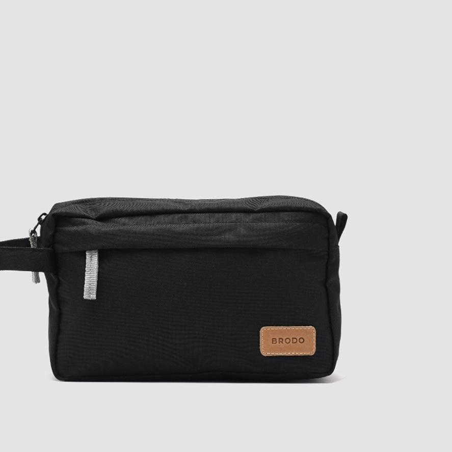 ☆ BRODO - Tas Pria Essential Pouch Black ➧