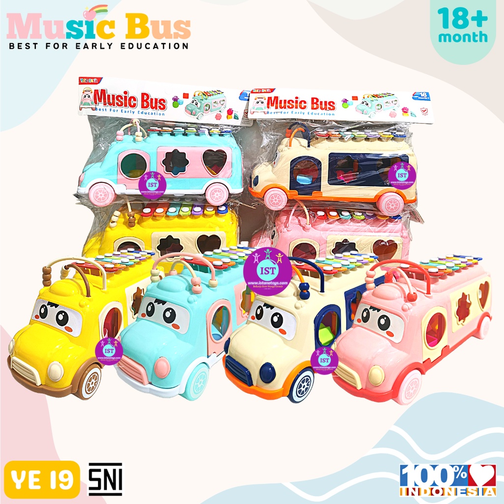 COM Mainan Edukasi Xylophone Music Bus YE 20