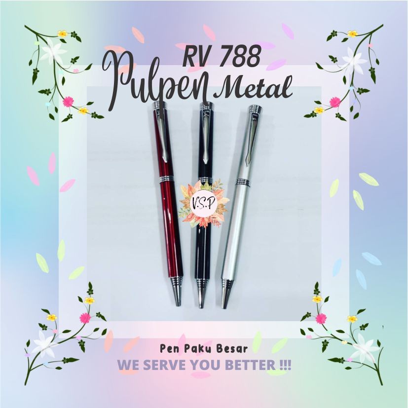 

Pulpen Metal Paku Besar RV 788 / Souvenir Wedding Seminar kit Murah