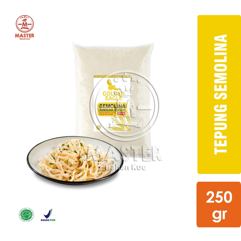 

Semolina Pasta Flour / Tepung Gandum Pasta Golden Eagle [Repack 250gr]