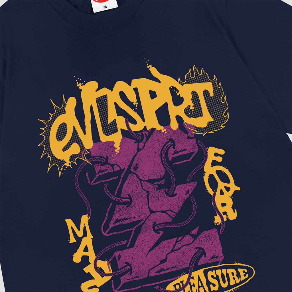 EVILSPIRIT KAOS OVERSIZE HEAVYWEIGHT 16S - PLEASURE NAVY UNISEX