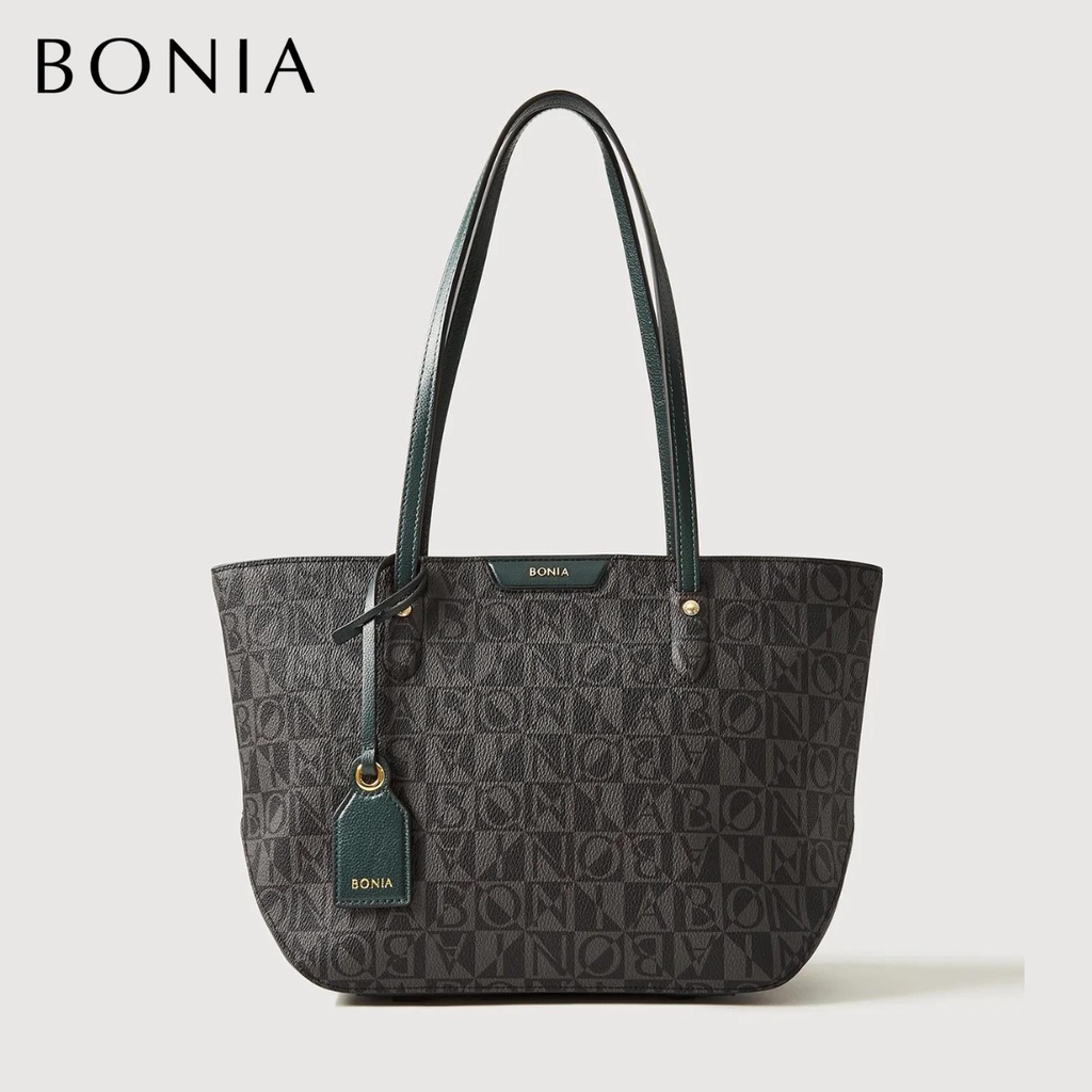 Bonia - Gladiosa Monogram Large Tote Bag Dark Cedar