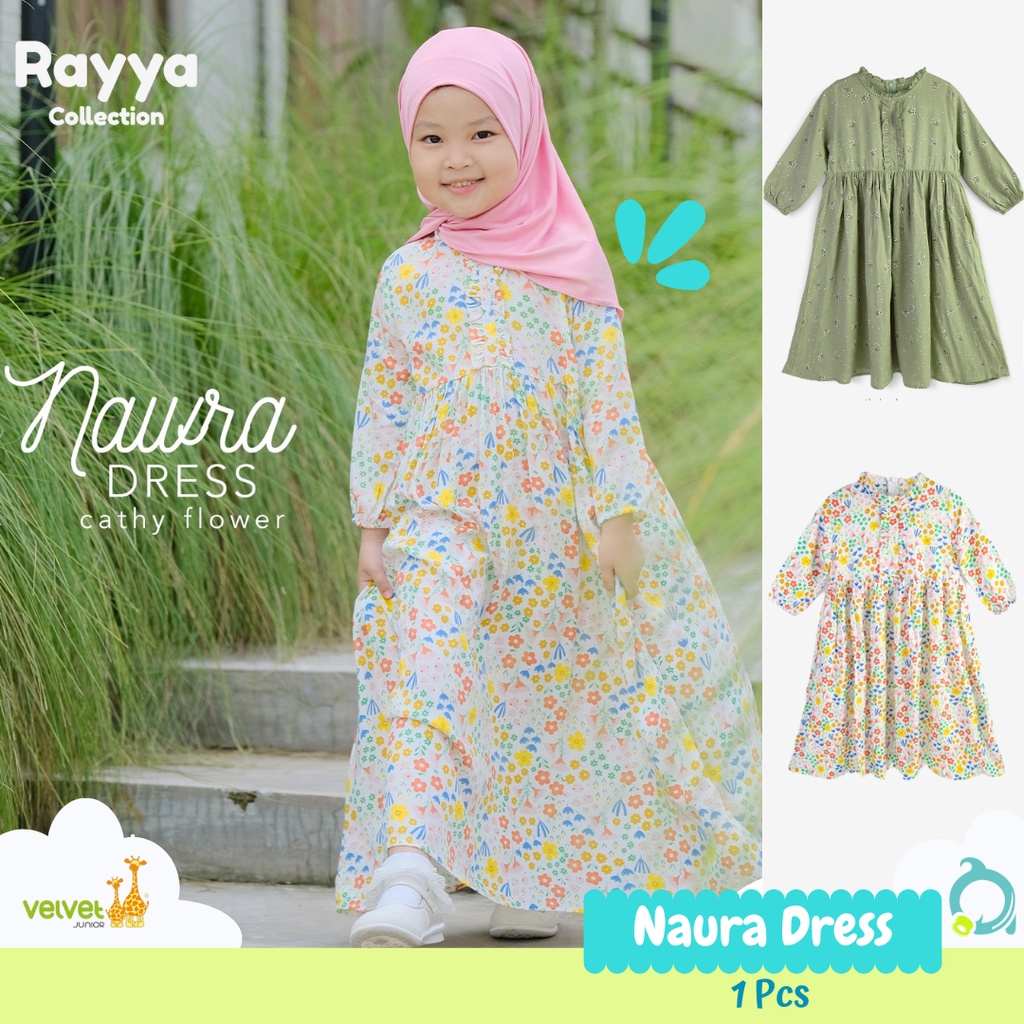 VELVET JUNIOR Nawra Dress - Raya Collection (1pcs)