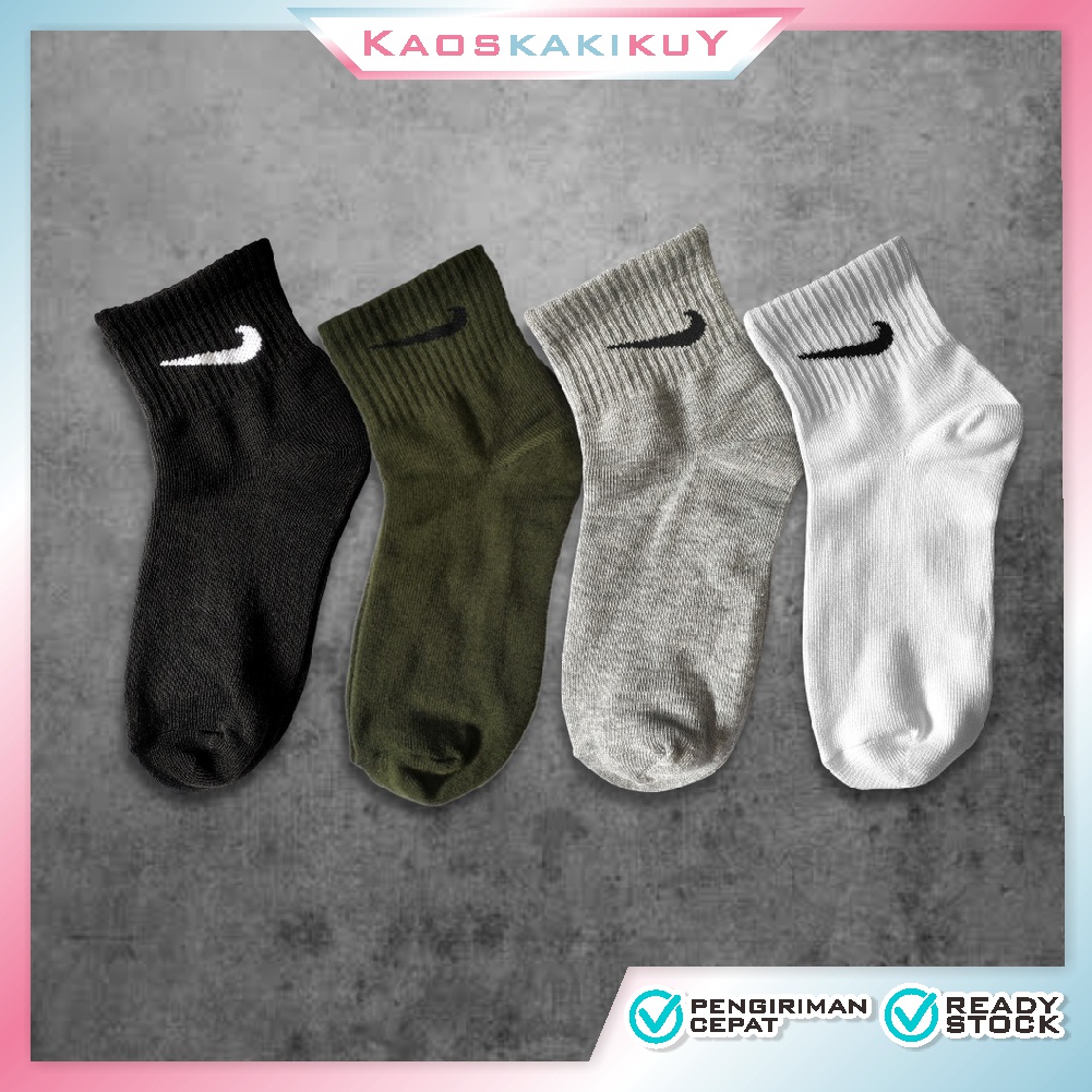 Kaos Kaki Nike Hitam / Kaos Kaki Pria Wanita / kaos kaki Fashion Import Nike Ankle Socks KK010