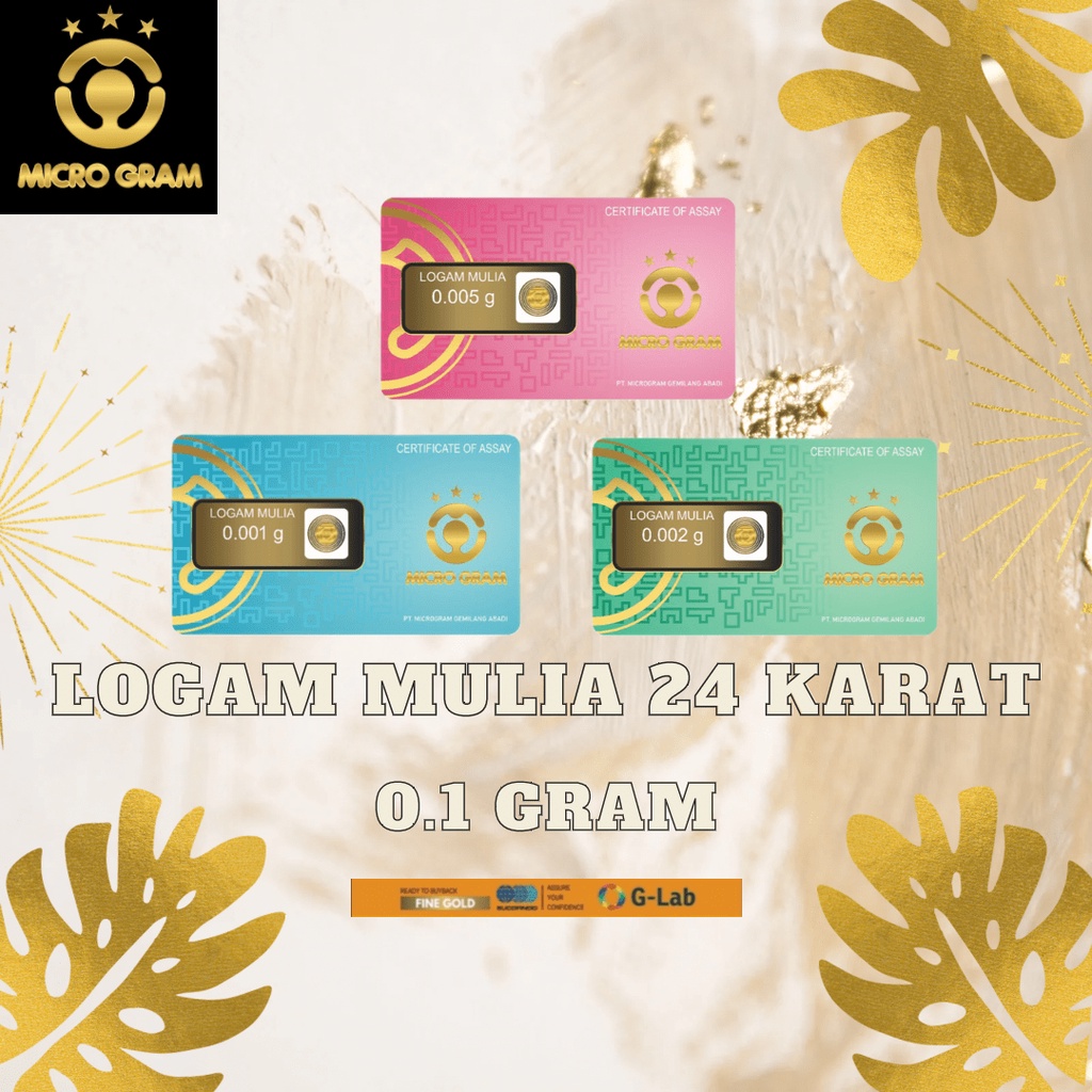 Emas Micro Gram 0,002gram Logam Mulia 24 Karat Original Product Mini Gold Mini Gram Micro Gold Mini Gram Souvenir Murah Toko Emas