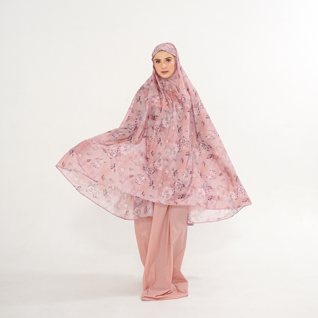 ALIF MUKENA MINI MOTIF PARASUT PREMIUM KOREA TRAVEL - CHINTZ ROSE ( MKN-P02-001 )