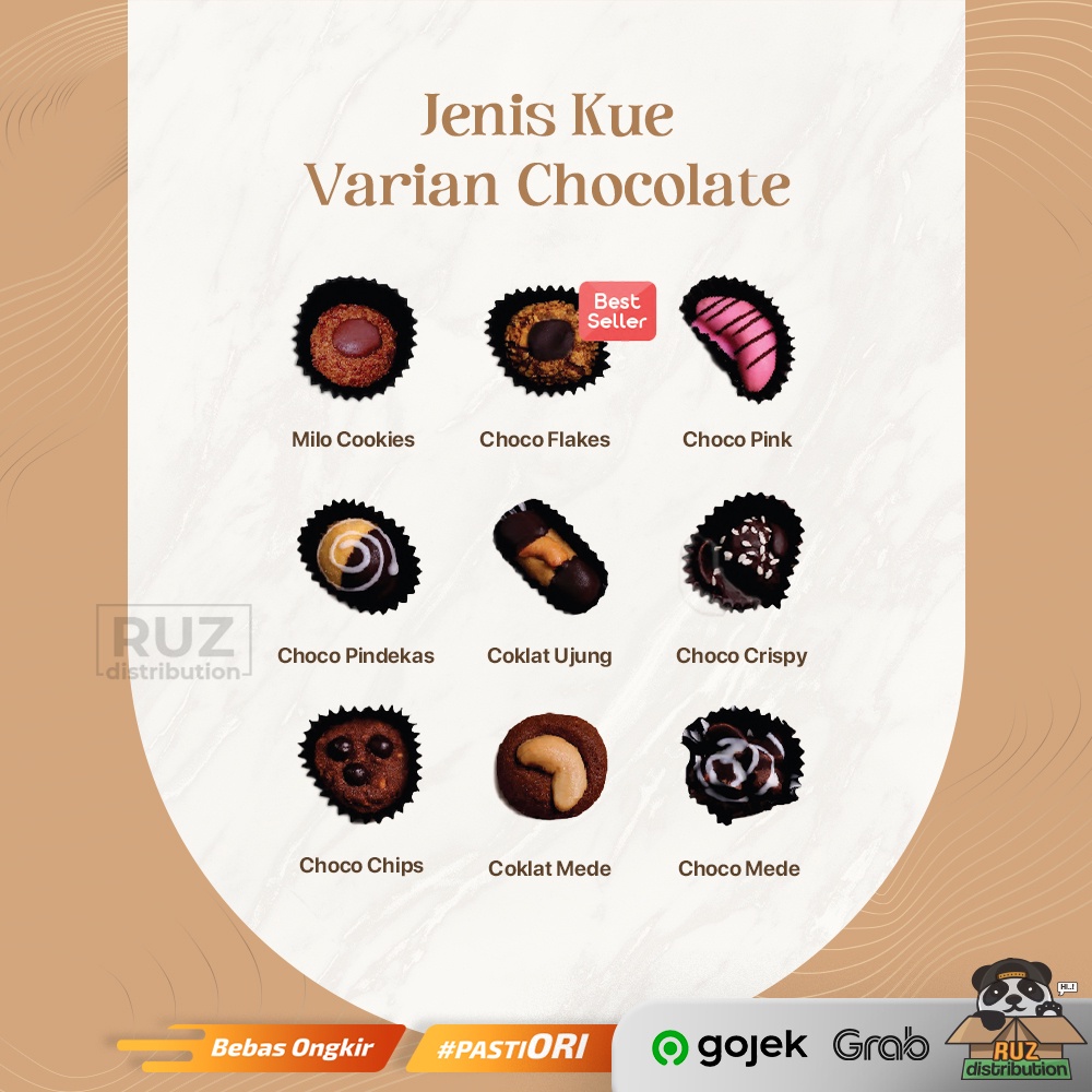 J&amp;C Cookies JnC Cookies Reguler Toples Kaca Chocolate Series