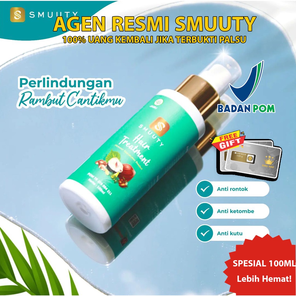 Smuuty Hair Treatment Smuuty Serum Rambut Rontok Serum Kemiri Bakar Smuuty 100% ORIGINAL Herbal BPOM