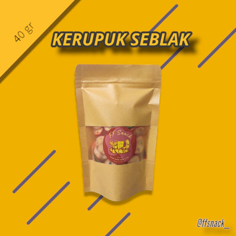 

KERUPUK SEBLAK 40 GR PEDAS DAUN JERUK (HARGA MURAH)